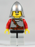 LEGO cas460 Kingdoms - Lion Knight Scale Mail with Chest Strap and Belt, Helmet with Neck Protector, Open Grin