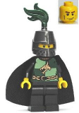 LEGO cas464 Kingdoms - Dragon Knight Quarters, Helmet Closed, Cape, Vertical Cheek Lines