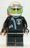 LEGO cop010 Police - Zipper with Sheriff Star, White Helmet with Police Pattern, Trans-Light Blue Visor