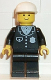 LEGO cop012 Police - Suit with 4 Buttons, Black Legs, White Cap