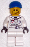 LEGO cty0221 Spacesuit, White Legs, Blue Short Bill Cap, Brown Eyebrows