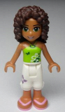 LEGO frnd004 Friends Andrea, White Cropped Trousers, Lime Halter Neck Top