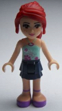 LEGO frnd005 Friends Mia, Dark Blue Layered Skirt, Light Aqua Halter Neck Top