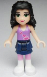 LEGO frnd007 Friends Emma, Dark Blue Layered Skirt, Medium Violet Top, White Boots