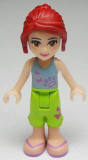LEGO frnd016 Friends Mia, Lime Cropped Trousers, Medium Blue Top with 2 Butterflies