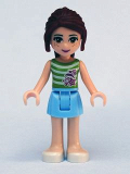 LEGO frnd045 Friends Mia, Bright Light Blue Skirt, Green Top with White Stripes
