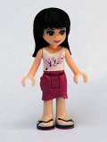 LEGO frnd046 Friends Maya, Magenta Wrap Skirt, White Top