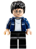 LEGO hp087 Harry Potter, Dark Blue Open Jacket with Stripe, Black Legs