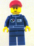 LEGO oct055 Octan - Blue Oil, Blue Legs, Red Short Bill Cap