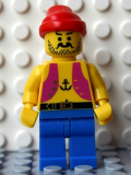 LEGO pi013new Pirate Anchor Shirt, Blue Legs, Red Bandana (Reissue)