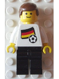 LEGO pln102s01 Soccer Player - German Player 4, German Flag Torso Sticker on Front, Black Number Sticker on Back (specify number in listing)