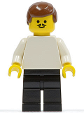 LEGO soc019 Soccer Player White/Black Team Player 1