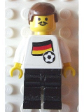LEGO soc019s01 Soccer Player - German Player 1, German Flag Torso Sticker on Front, Black Number Sticker on Back (specify number in listing)