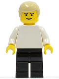 LEGO soc025 Soccer Player White/Black Team Player 2