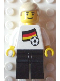 LEGO soc025s01 Soccer Player - German Player 2, German Flag Torso Sticker on Front, Black Number Sticker on Back (specify number in listing)