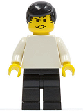 LEGO soc031 Soccer Player White/Black Team Player 3