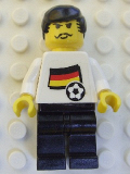 LEGO soc031s01 Soccer Player - German Player 3, German Flag Torso Sticker on Front, Black Number Sticker on Back (specify number in listing)