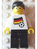 LEGO soc041s01 Soccer Player - German Player 5, German Flag Torso Sticker on Front, Black Number Sticker on Back (specify number in listing)
