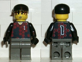LEGO soc055 Soccer Player Red/Blue Team Goalie with #1