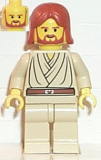 LEGO sw055a Obi-Wan Kenobi (young with Dark Orange Hair, no Headset)