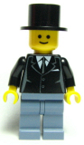 LEGO twn071 Suit Black, Top Hat, Sand Blue Legs (10185)