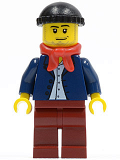 LEGO twn148 Dark Blue Jacket, Light Blue Shirt, Dark Red Legs, Red Bandana, Black Knit Cap